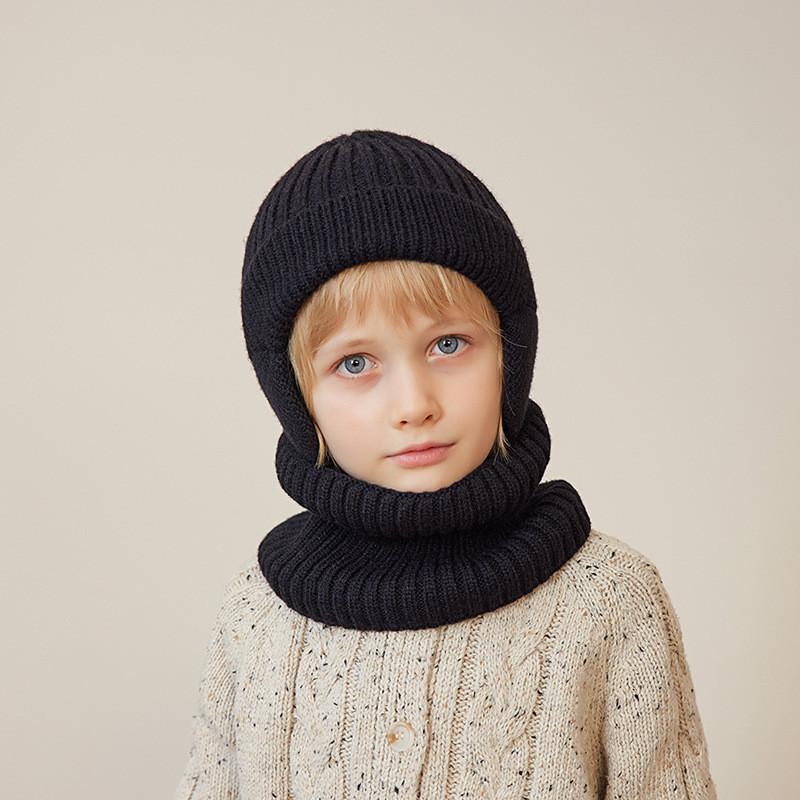 Kinder Strickmütze und Halswärmer Set für winterliche Wärme