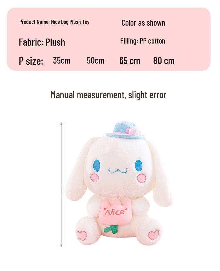 Cute Cinnamonroll Dog Plush Toy - Adorable Anime-Inspired Dog Doll