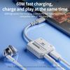 2 In 1 USB C Fast Charging Adapter With High Resolution Sound 60W Power Delivery Suitable For Gaming&Music Enthusiasts