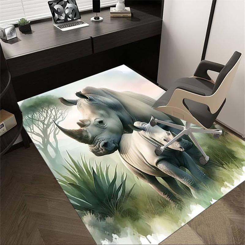 

1PC Rhino Baby Non-Slip Floor Carpet Compatible for Office&Living Room&Bedroom&Dining room - Flat- Soft & Pattern, Vibrant Colors-W246 60cm by 90cm
