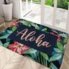 VIKAMA Tropical "Aloha" Welcoming Floor Mat, Soft And Water-Absorbent, For Entrance, Bathroom, Kitchen Carpet, Home Decoration