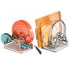 No-Drill Wall-Mounted Pot Lid & Cutting Board Holder