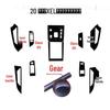 Fits 20 Jaguar XEL models: Carbon Fiber Console Gear Stickers for Color Change