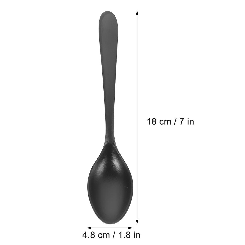 8Pcs Matte Black Soup Ladle Set High End Smooth Surface Ergonomic Handle Spoons for Kitchen Home Hotel Restaurant Porridge Rice