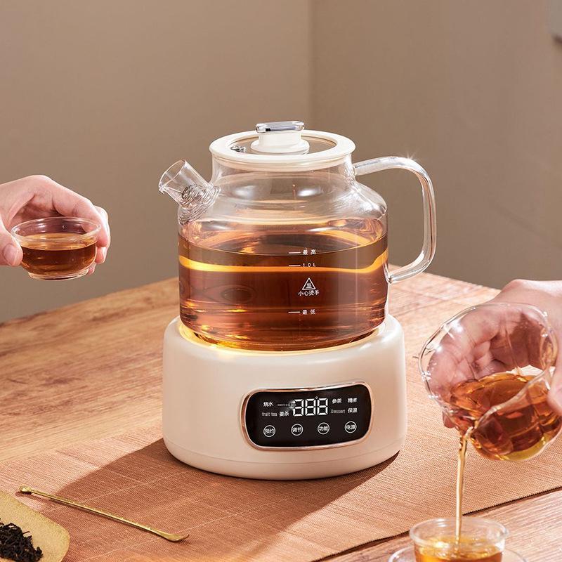 110V Glass Tea Kettle: Health Pot for Office and Home, Compatible with US, European, and British Standards.