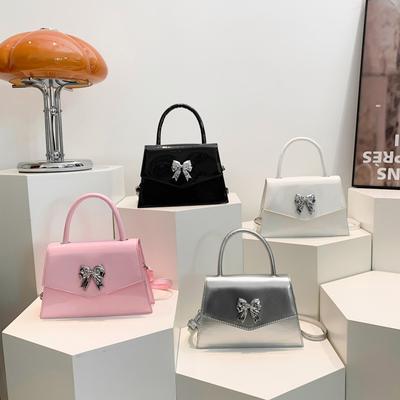Bow Loaded Hand In Law Commuting Bag for Women New Trendy Fashion Design Trendy One-shoulder Crossbody Small Square Bag