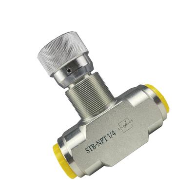 Single Way Throttle Valves High Pressure Precisions Speed Regulating Valves For Hydraulic Oil Gas Speed Regulating