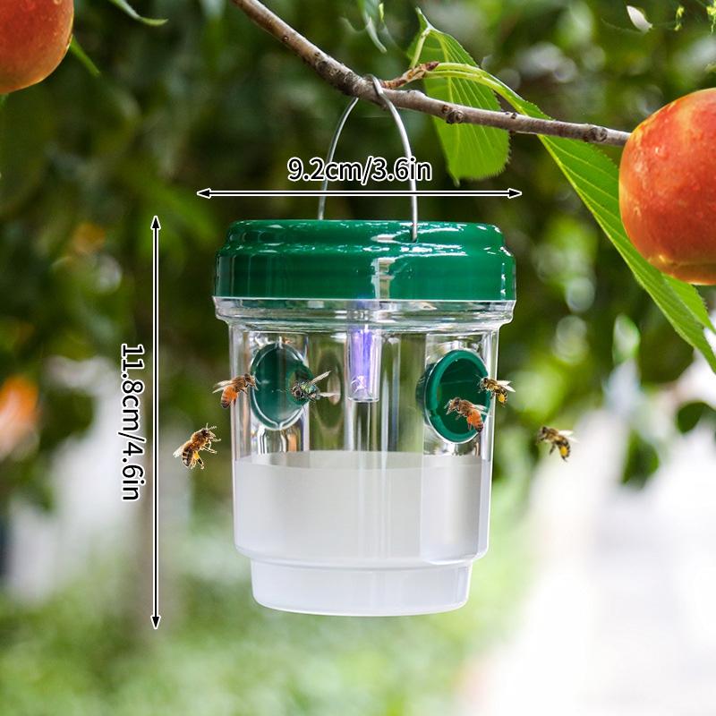 

Солнечная ловушка для ос, ловушка для мух, уличная подвесная ловушка для мух, безопасная нетоксичная ловушка для пчел, мух, шершней, садовая ловушка для плодовой мушки зелёный