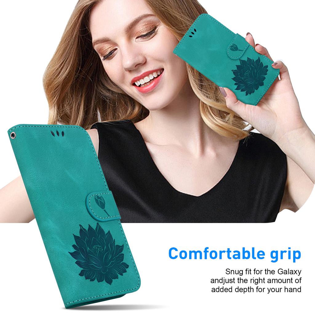 Für Motorola Moto G85 5G/S50 Neo 5G Brieftasche Hülle Lotus Prägung Leder Handyhülle