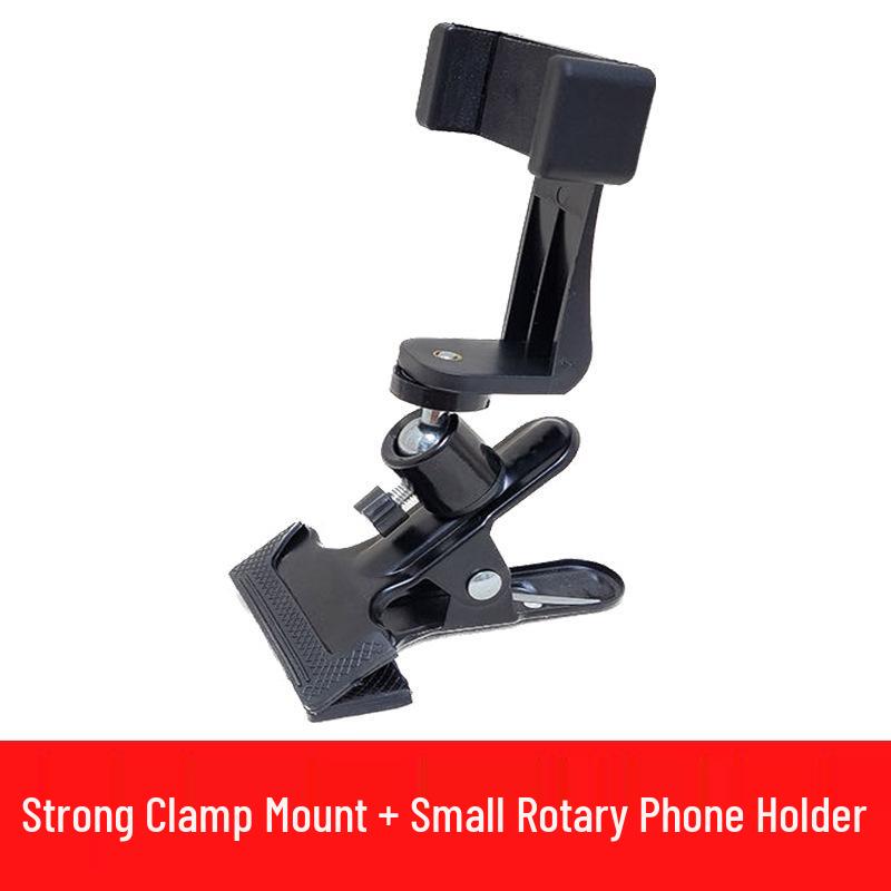 Universal Metal Desktop Stand for Mobile Live Streaming & Photography - Strong Clip, 1/4" Extension