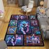 Cybernetic Canine Compilation Pattern Rug Floor Mat for Living Room or Bedroom Soft and Comfortable Carpet a Gift for Birthday and Holiday.