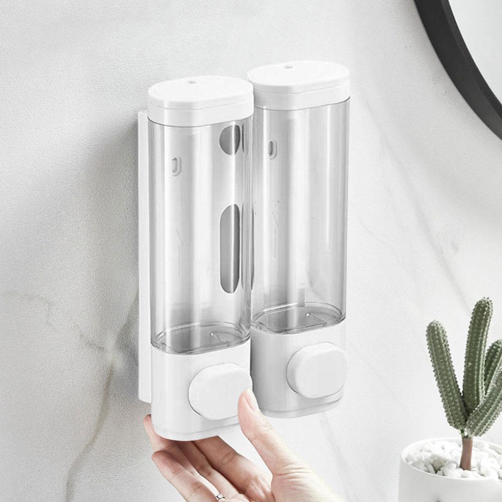 Liquid Soap Dispenser Wall- Mounted Manual Liquid Dispenser Refillable Soap Dispenser for Kitchen Bathroom Washroom Accessories
