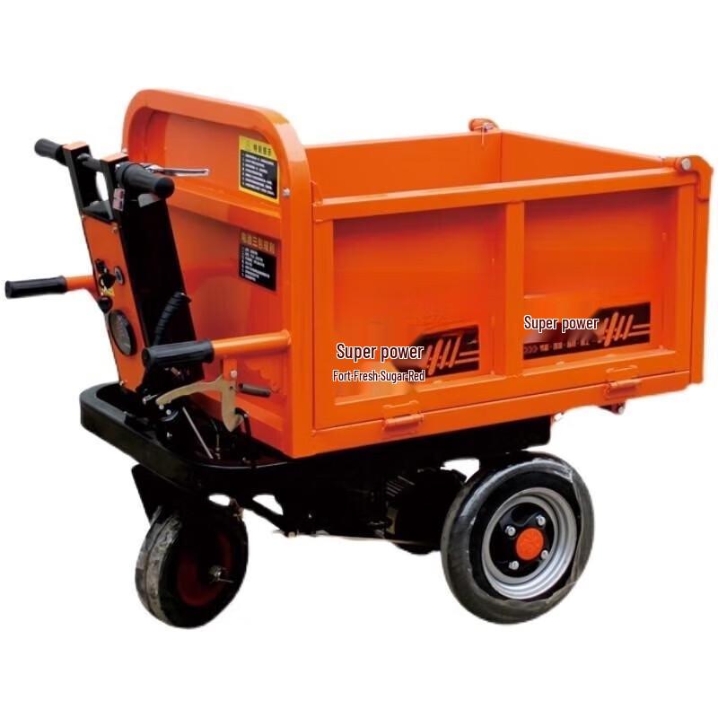 Electric 3-Wheel Stainless Steel Construction Dump Cart CN plug (adapter included)