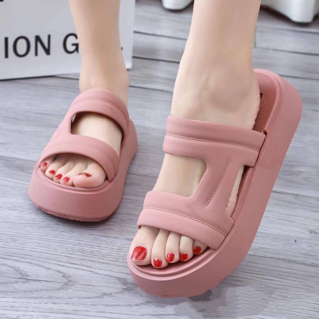 New Summer Women's Fashion Soft Sole Non-Slip Thick Sole Slide Sandals Outdoor Beach Slippers