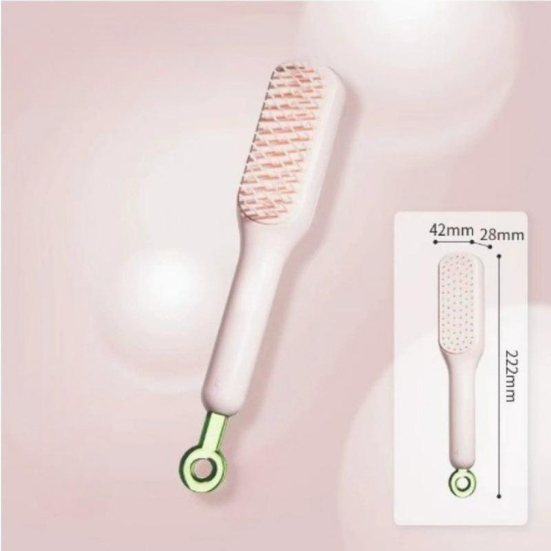 Retractable and Fluffy One-button Automatic Cleaning Comb Does Not Hurt Hair  Anti-static Upgraded Airbag Comb