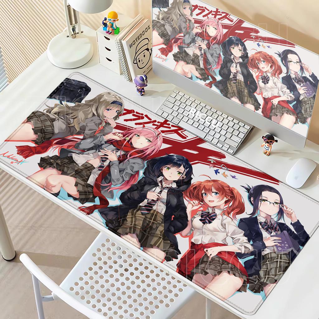 Großes Anime-Mädchen-Mauspad Darling in the FranXX 02 Gaming-Mauspad PC-Zubehör Maismatte Zero Two HD-Druck Tastatur Schreibtischmatte