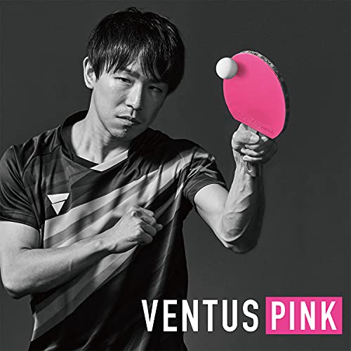 VICTAS Ventus Extra Table Tennis Rubber, Inverted Soft, High Energy Tension, Pink, 2.0 (Product Code: 200030)