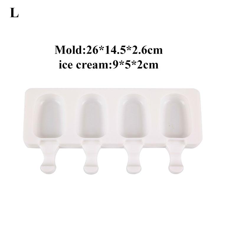 Silicone Ice Cream Mould Ice Cube Tray Popsicle Barrel Diy Mold Dessert Ice Cream Mold with Popsicle Stick