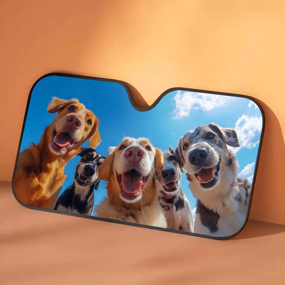dog cut Sun Visor Retractable Car Sun Visor Anti-Glare UV Protection Front Window Sunshade