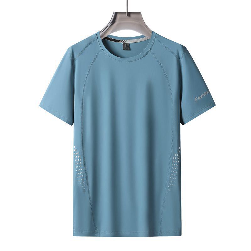 

Plus Size Ice Silk Men s Quick-Dry T-Shirt - Four-Needle Six-Thread, Summer 2026 Edition. 4XL