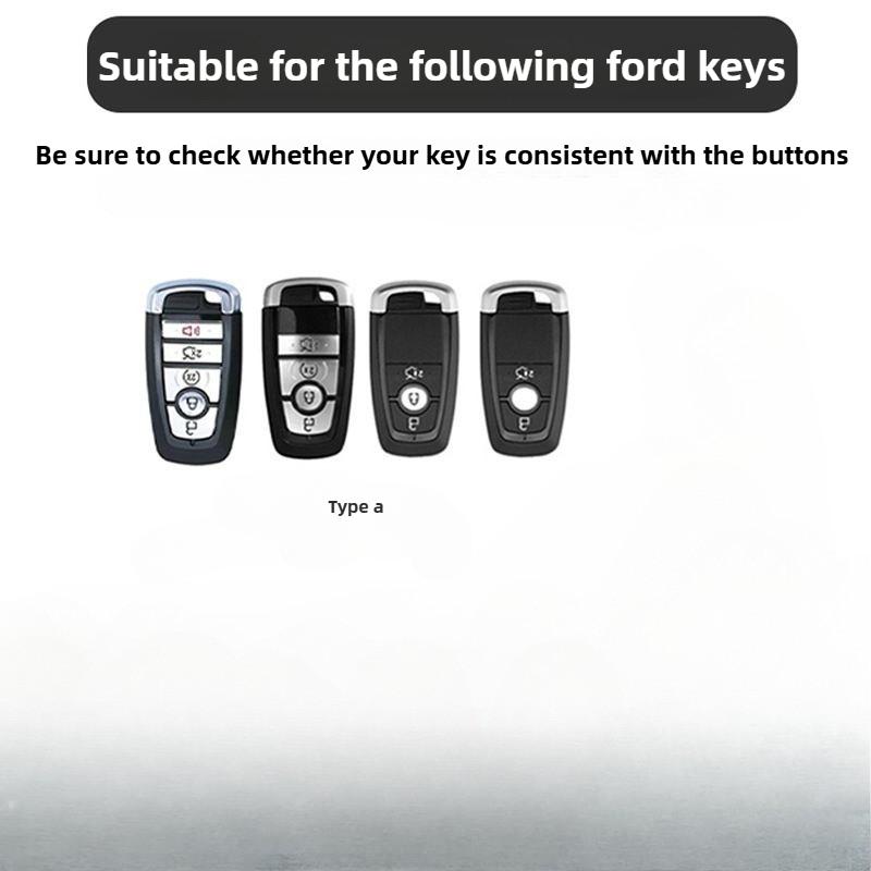 Pu Leather Car Key Cover for Ford Vehicles Focus/ Fiesta/EcoSport/Mondeo/ Kuga/ Edge