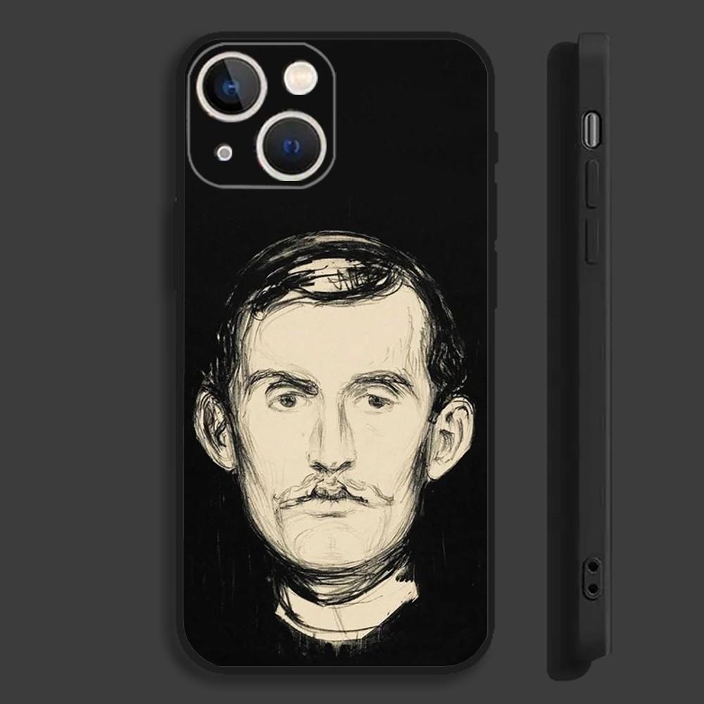 

Art E-Edvard Munch Paintings Phone Case For iPhone 16,15,14,13,12,11,Pro,Max,Plus,Mini,X,XS,XR,8,7,6,S,SE Soft Black Case iPhone16