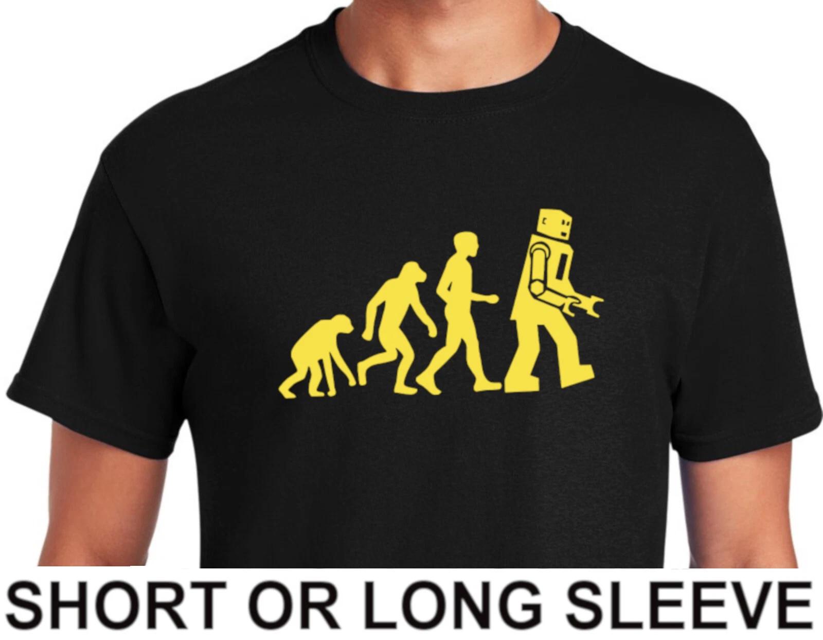 The Big Bang Theory Of Evolution With Robot Sheldon Cooper New Mens T-Shirt S
