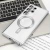 Luxury For Magsafe Magnetic Wireless Charging Case For Samsung Galaxy S25 S24 S23 S22 S21 Ultra Plus Clear Silicone Shockproof Cover