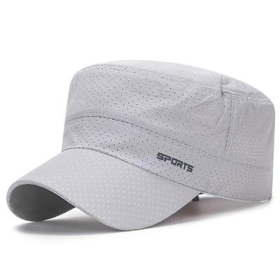Gorra Plana Transpirable Perforada para Hombre, Protección Solar al Aire Libre y Gorra de Béisbol Deportiva de Secado Rápido