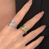 Stainless Steel Angel Wing Ring Opening Adjustable Feather Jewelry Suitable For Men Women Couples Anniversary Gifts