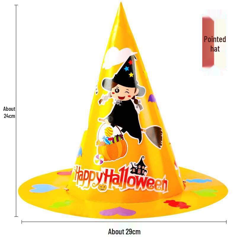 Children s DIY Halloween Wizard Hat - Creative Festival Prop One Size