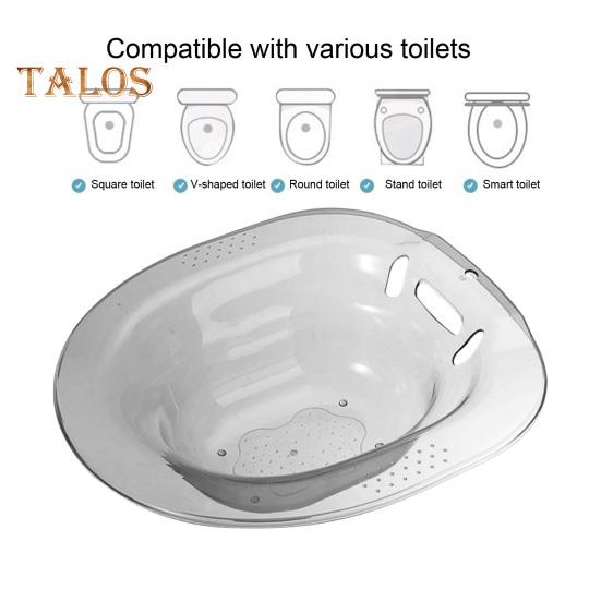 Hemorrhoids Sitz Bath Large-Capacity Wide Seating Area Anti-Overflow Toilet Wide Seat Universal Fit Sitz Bath