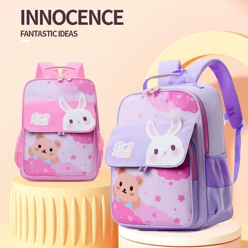 Rabbit Pattern Cartoon School Backpack For Toddler  Comfortable Strap Shoulder