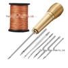 Leather Sewing Kit: Canvas Needle, Nylon Thread & Multi-function Copper Awl