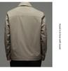100% Cotton Men's Fashion Lapel Jacket - Perfect for Spring/Autumn Business Wear for Middle-Aged Leaders