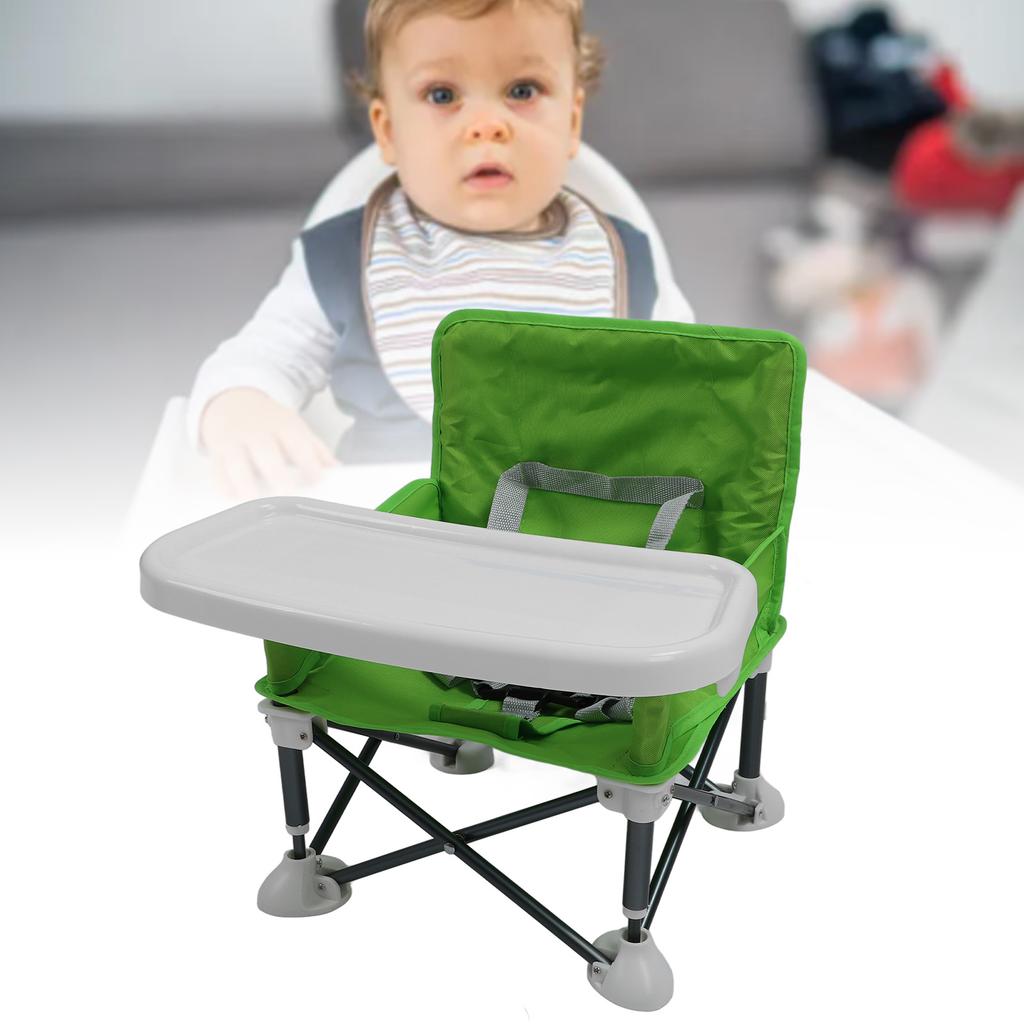 Portable Travel   Seat Portable Baby   Seat Folding Baby Chair with Tray for Outdoor Beach
