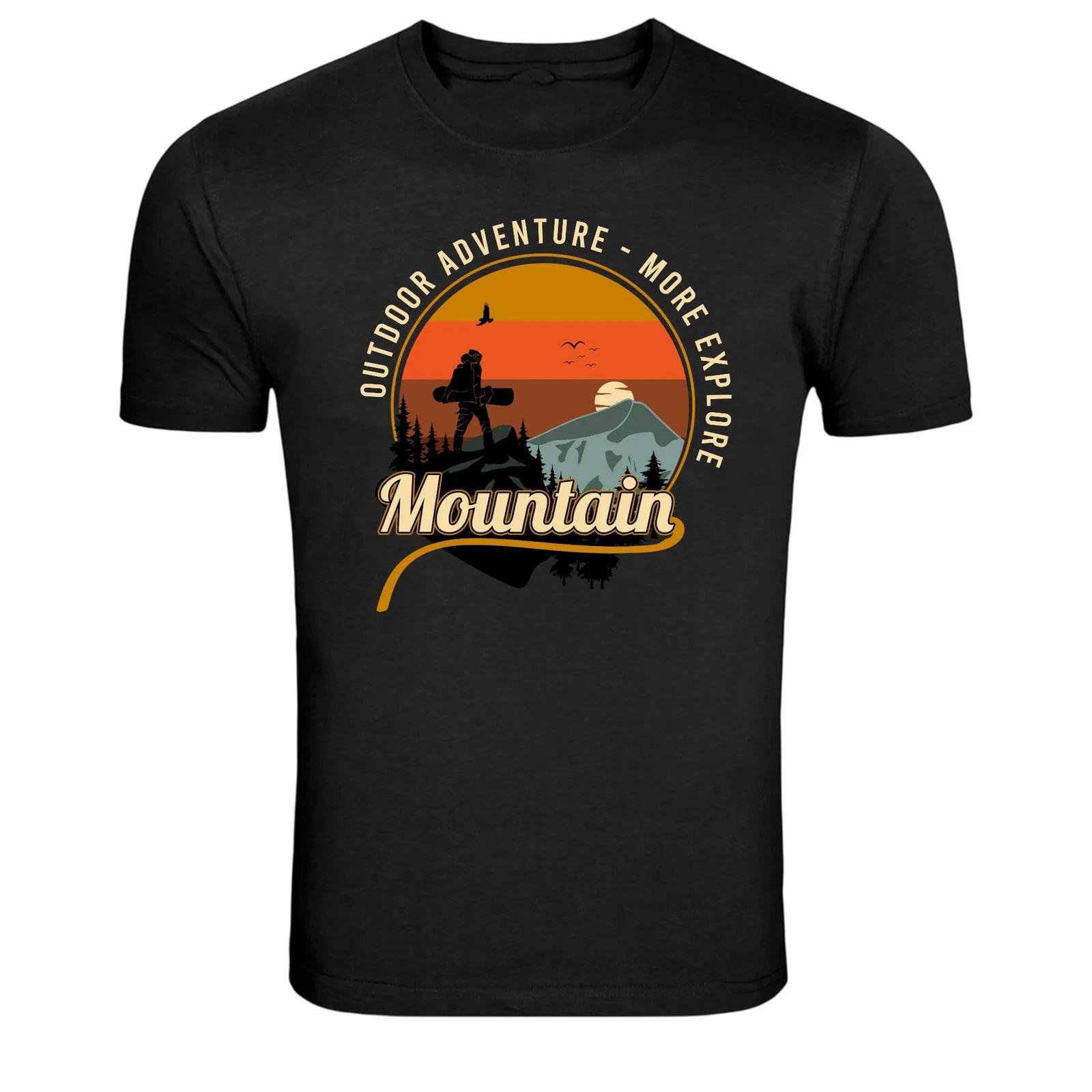 Outdoor Adventure Mountain Explore Hiking Graphic T Shirt XXXXL