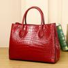 Nova Moda Bolsas de Mão Femininas de Jacaré Designer Europeu Couro Genuíno de Vaca Bolsas de Ombro Marca Feminina Menina Luxo Bolsa Transversal