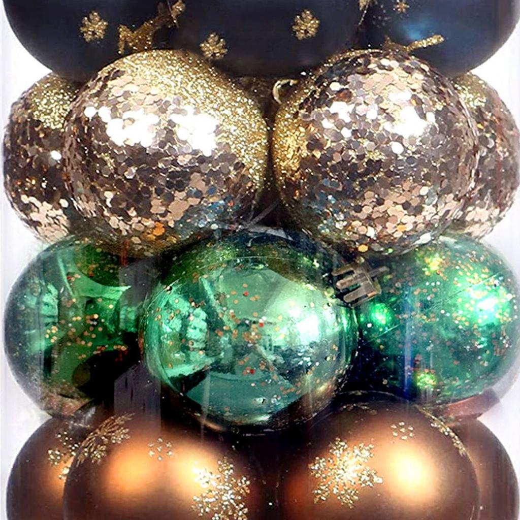 30pcs Christmas Balls Ornaments 2.4in Shatterproof Xmas Balls Decoration for Christmas Tree Painting Hanging Ball for