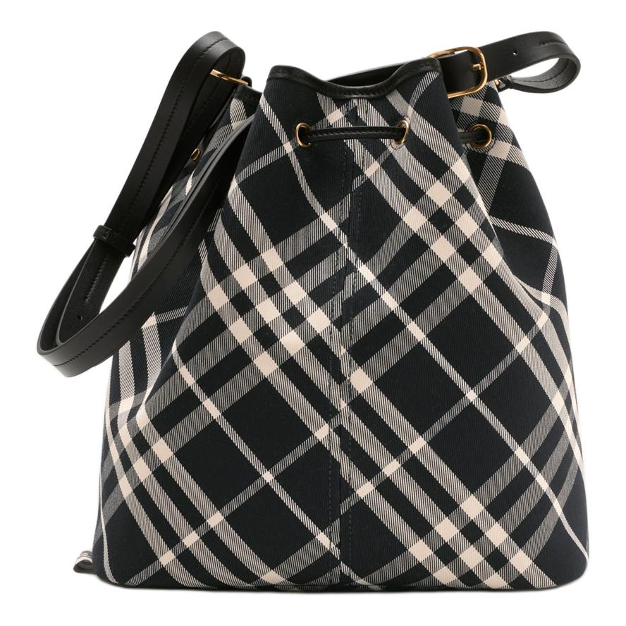 Burberry Check Drawstring Bucket Bag Large Shoulder Tote for Women Daily Use 80938711