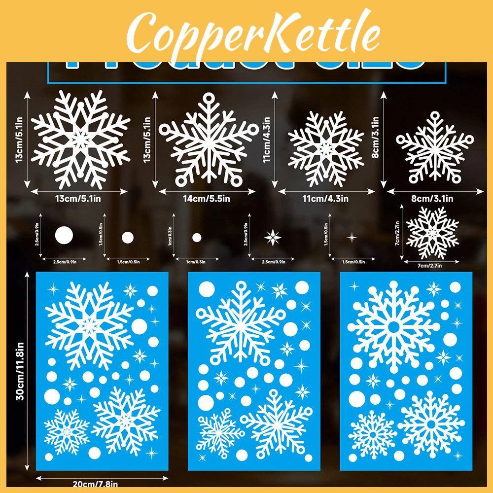 Window Stickers Christmas Set With Snowflake Design For Decoration Festive