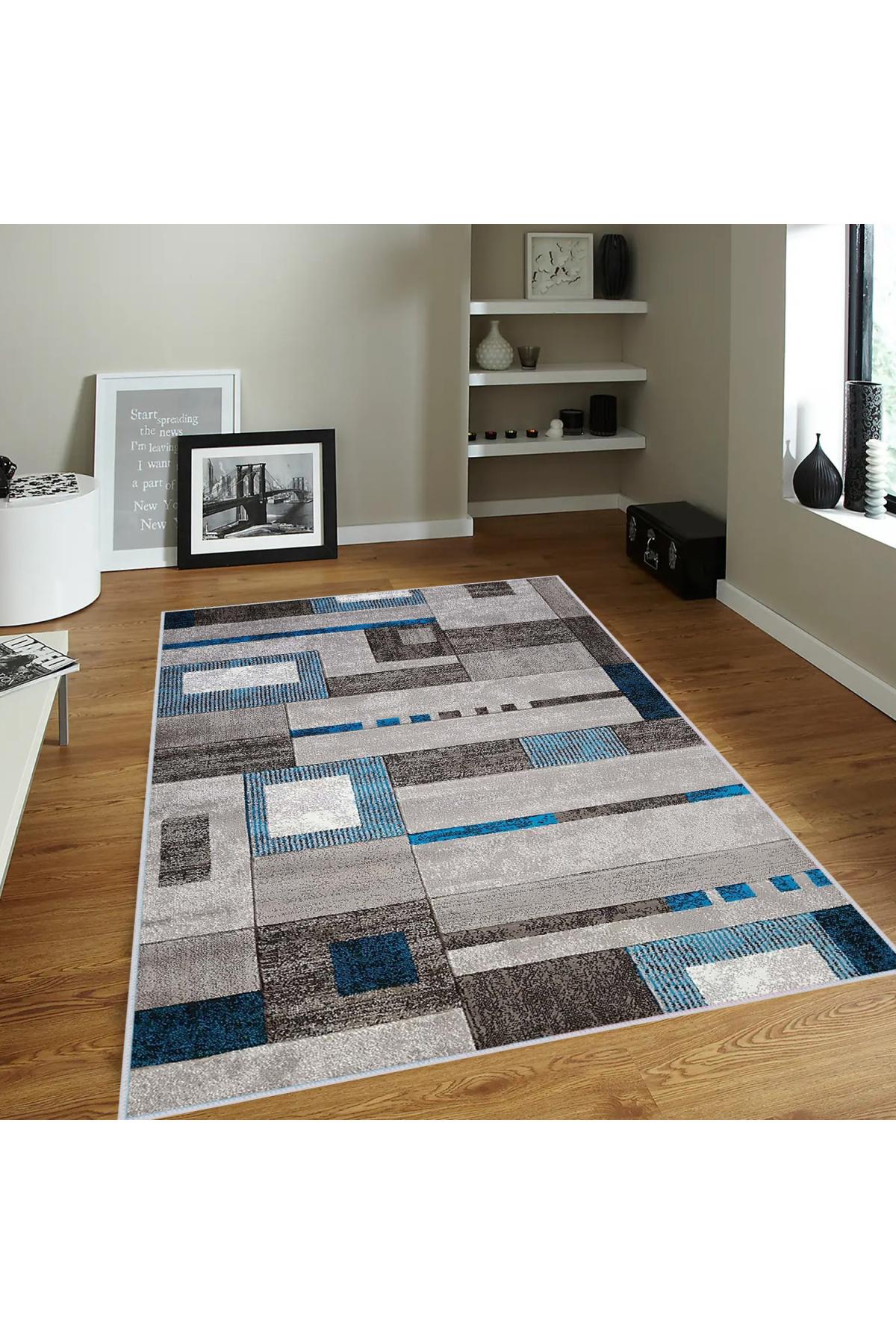 

Моющийся ковер с принтом Rovigo Home RVGHOME0362 50x80 синий