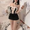 Lace-up Large Size Fat M Sex Lingerie Catwoman Cute Sexy Servant Sweet Maid Uniform Hollow Free 1
