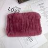 Women Handmade Stretch Real Rabbit Fur Scarf Knit Genuine Rex Rabbit Fur Headbands Girls Natural Rabbit Fur Ring Scarves