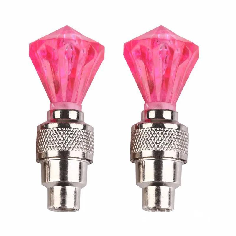 2Pcs Bicycle Valve Light LED Bike Wheel Light Tire Valve Cap Neon Lamp Waterproof Tyre Wheel Valve Caps Auto Accessories