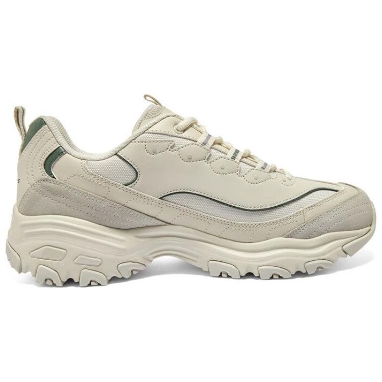 Skechers DLites 1.0 Mocha Bear Comfortable Trendy Versatile Low-Top Dad Shoes Men Sneaker Light-Green 894289-NTGR