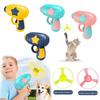 Interactive Pet Toy Gun Light-up Flying Disc For Cats And Dogs Plastic Pink/blue/yellow