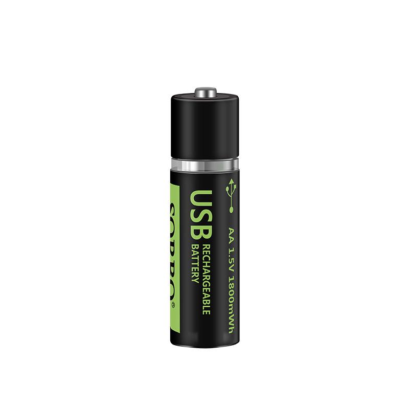 USB 5. Generation Schnellladegerät-Kit für 1,5V wiederaufladbare Lithiumbatterien & Universelle Sportkameras