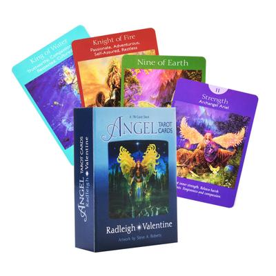 78 PIÈCES Boîte Set Tarot Ange Jeu de Cartes de Table Cartes à Jouer pour Fête en Anglais
