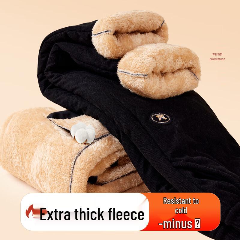 

SIFONE Women s Corduroy Fleece-Lined Straight-Leg Casual Pants 3XL